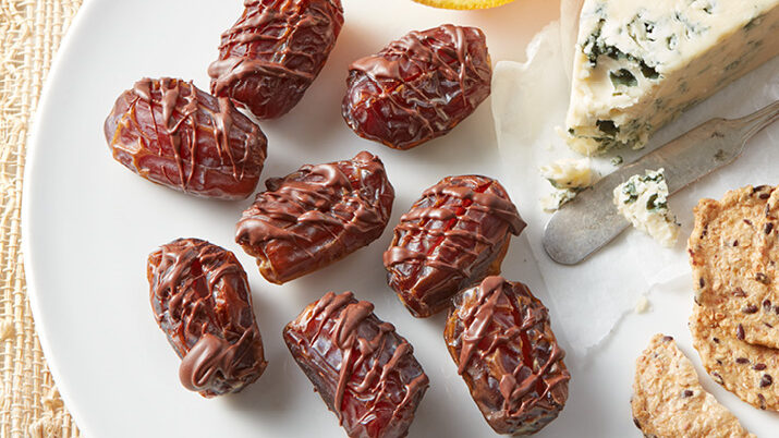 Image for Tahini-Stuffed Dates with Cinnamon Chocolate