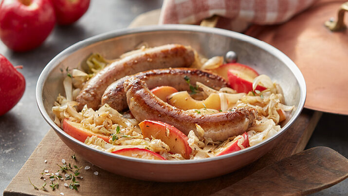 Image for Seared Sausage, Cabbage and Apples