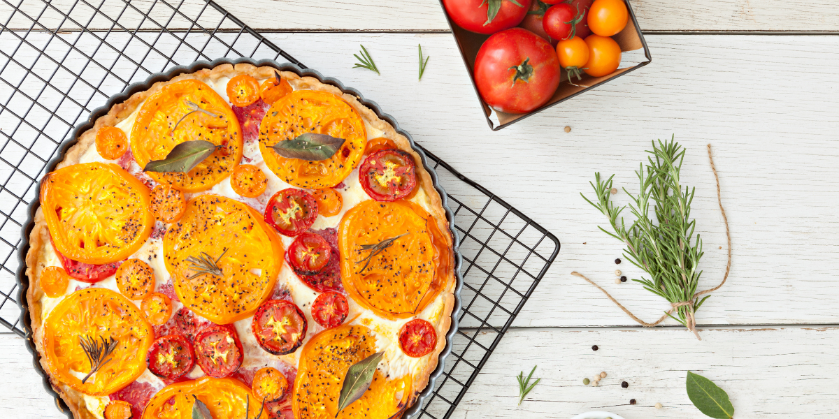 Image for Tomato Chevre Tart with Herbs