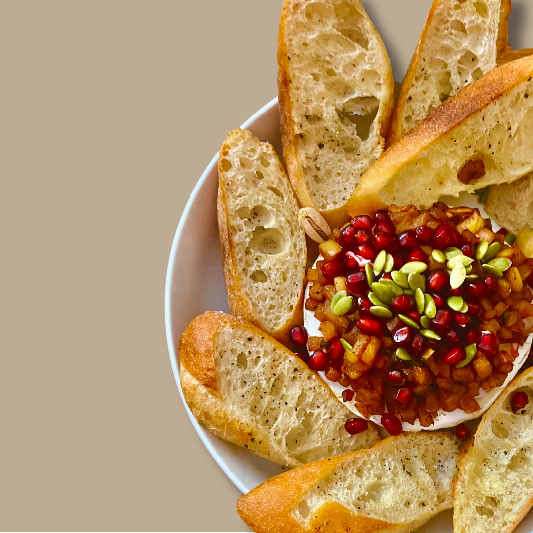 Image for Baked Brie with Pumpkin Seeds and Pomegranate