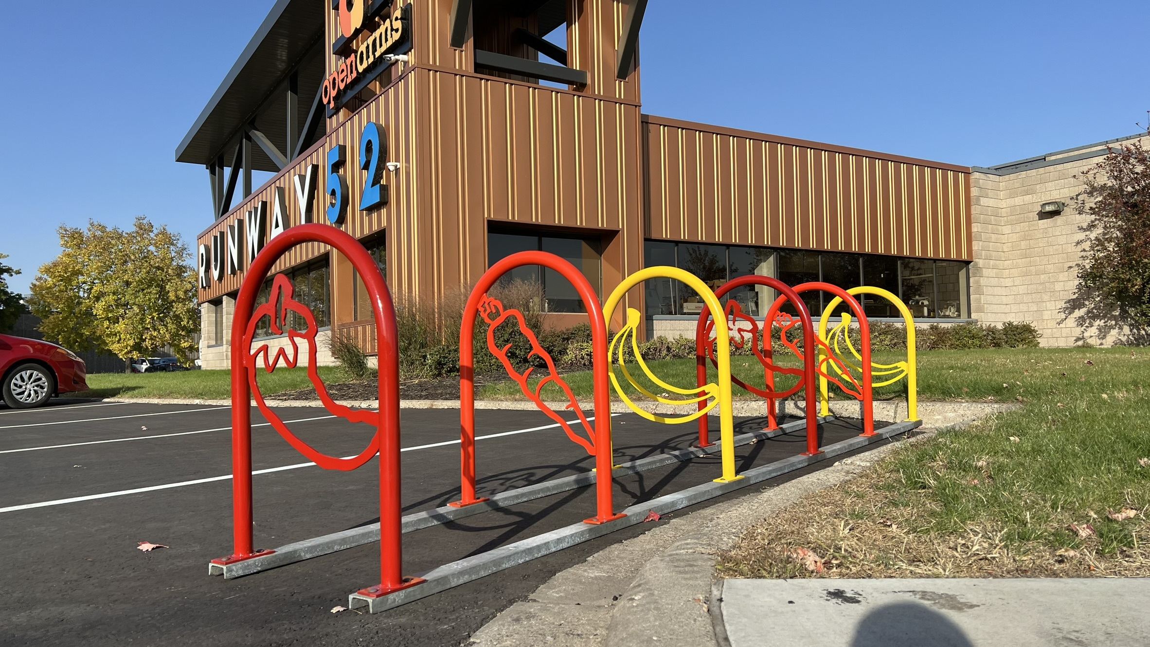 Open Arms Building Bike Rack