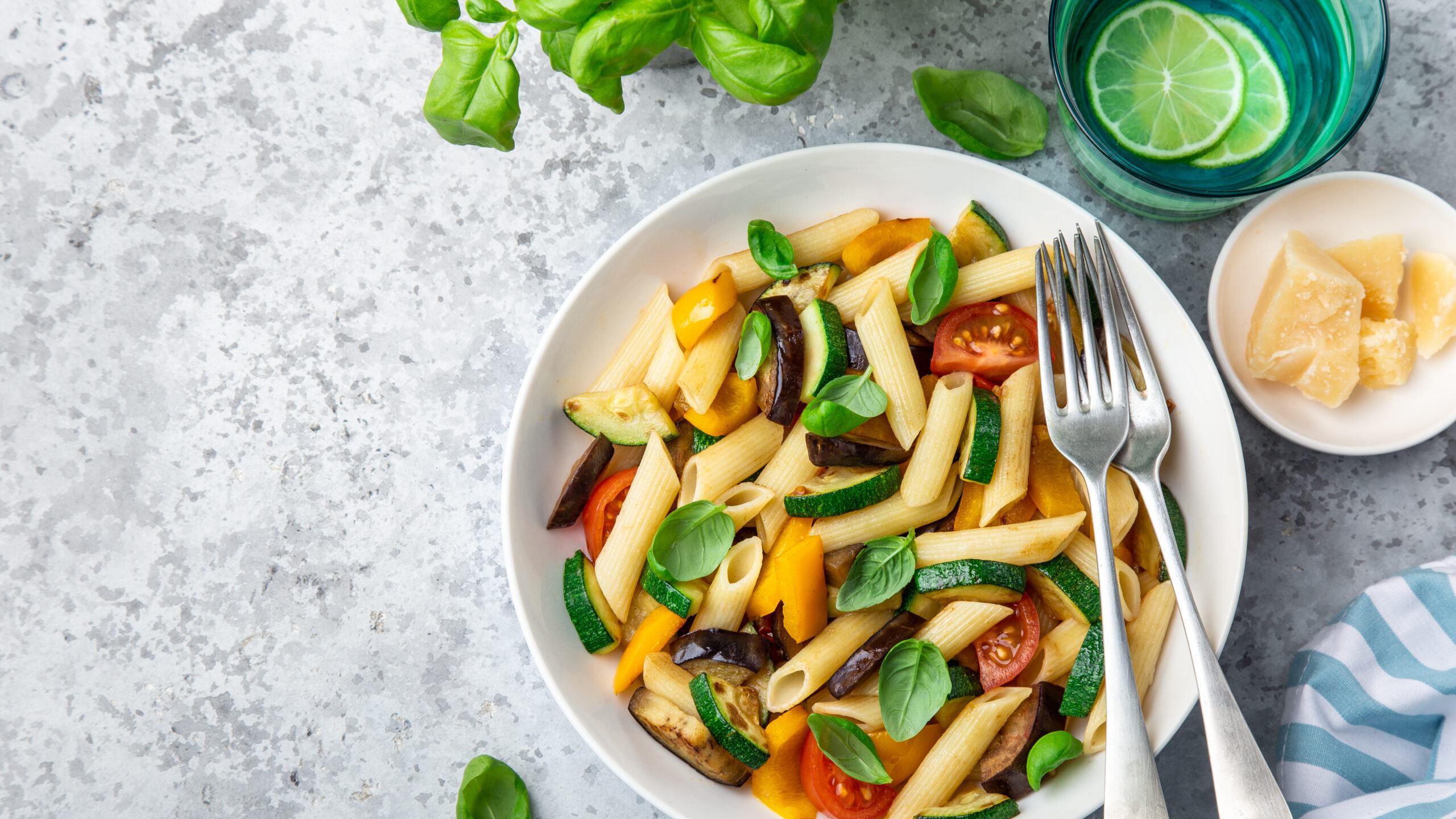 Image for Rainbow Pasta Salad with Grilled Vegetables