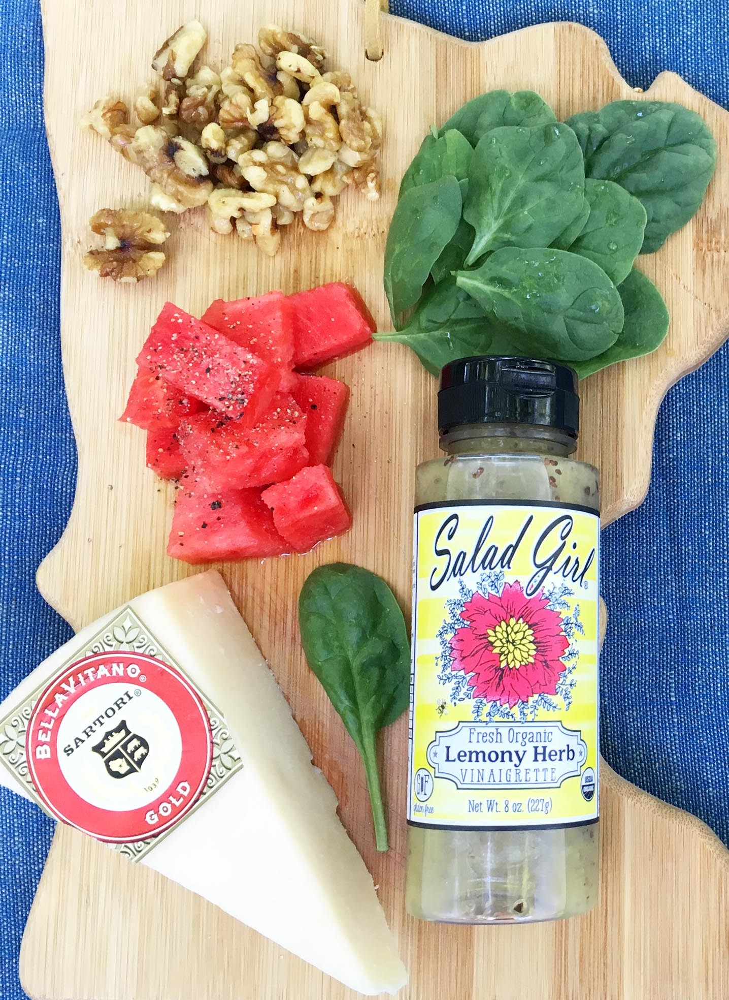 Image for Spinach and Watermelon Summer Salad
