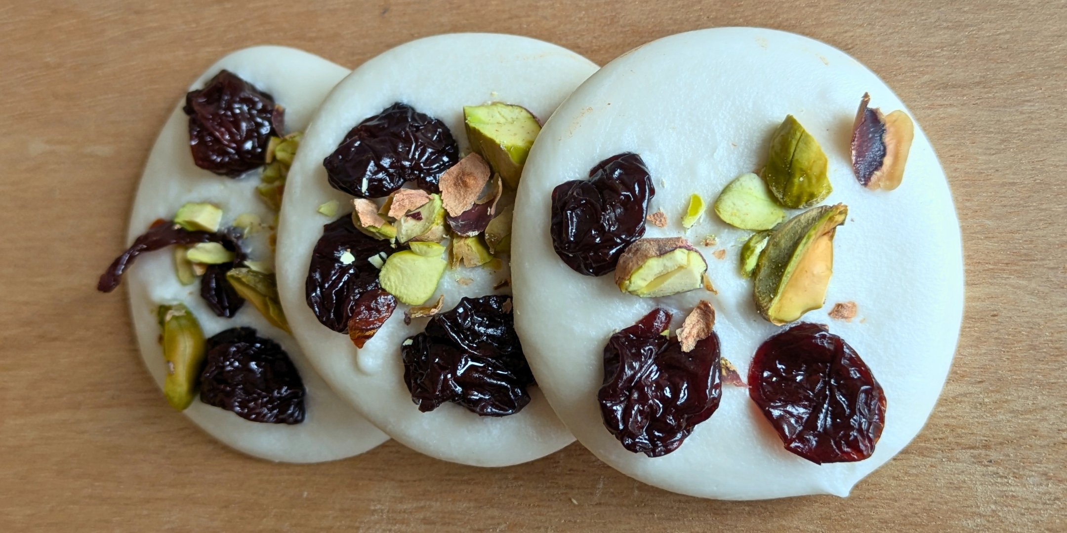 Image for White Chocolate Cherry Pistachio Mendiants