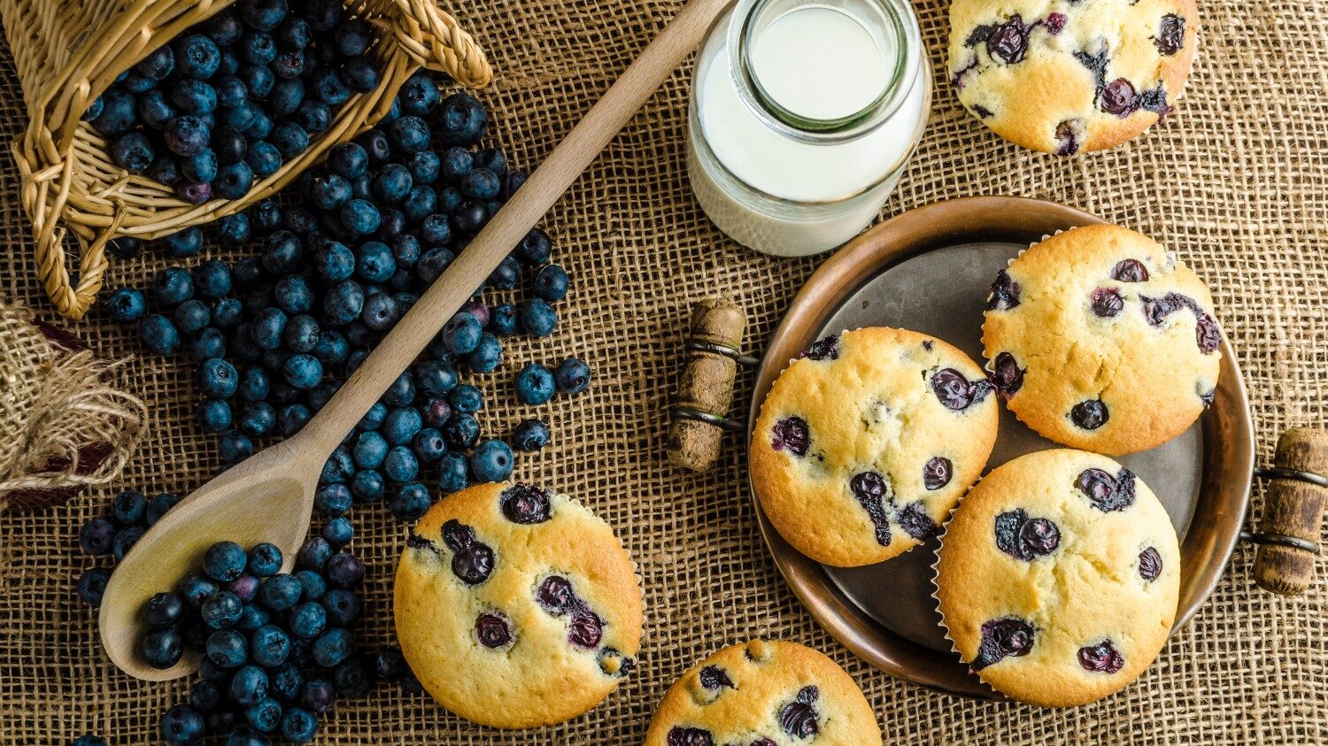 Image for Banana & Blueberry Protein Muffins
