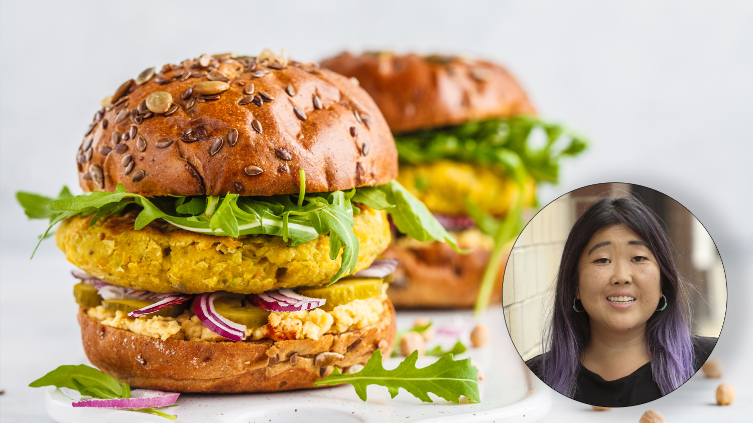 Image for Virtual Class – Eat More Plants: Chickpea Burgers