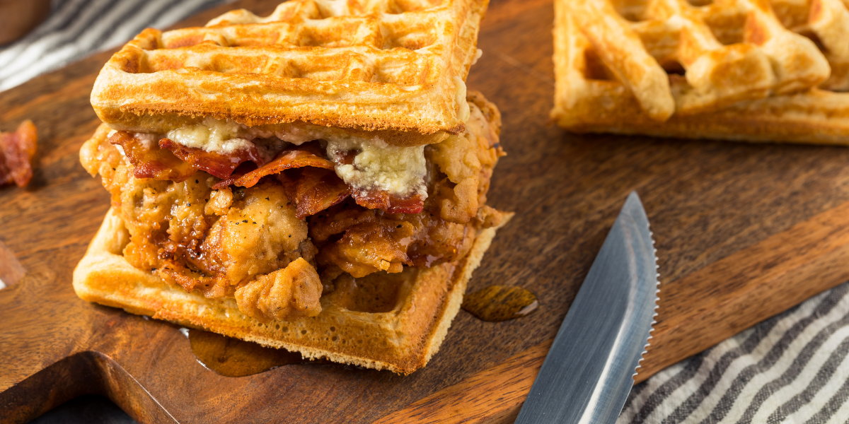 Image for Fried Chicken & Waffles Breakfast Sandwiches