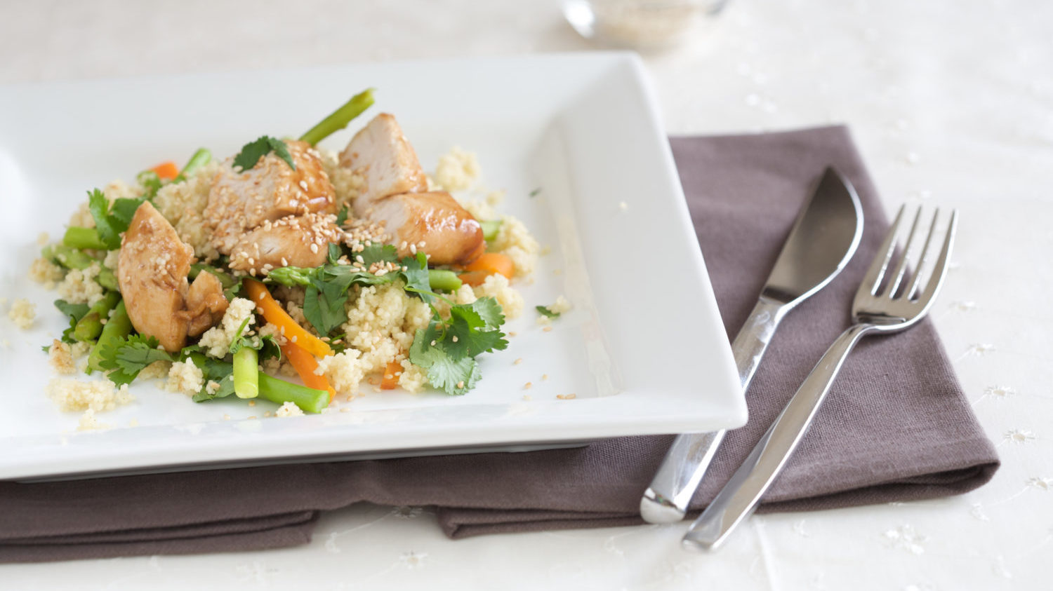 Image for Budget Cooking at the Co-op: Herby Couscous with Snap Peas & Chicken