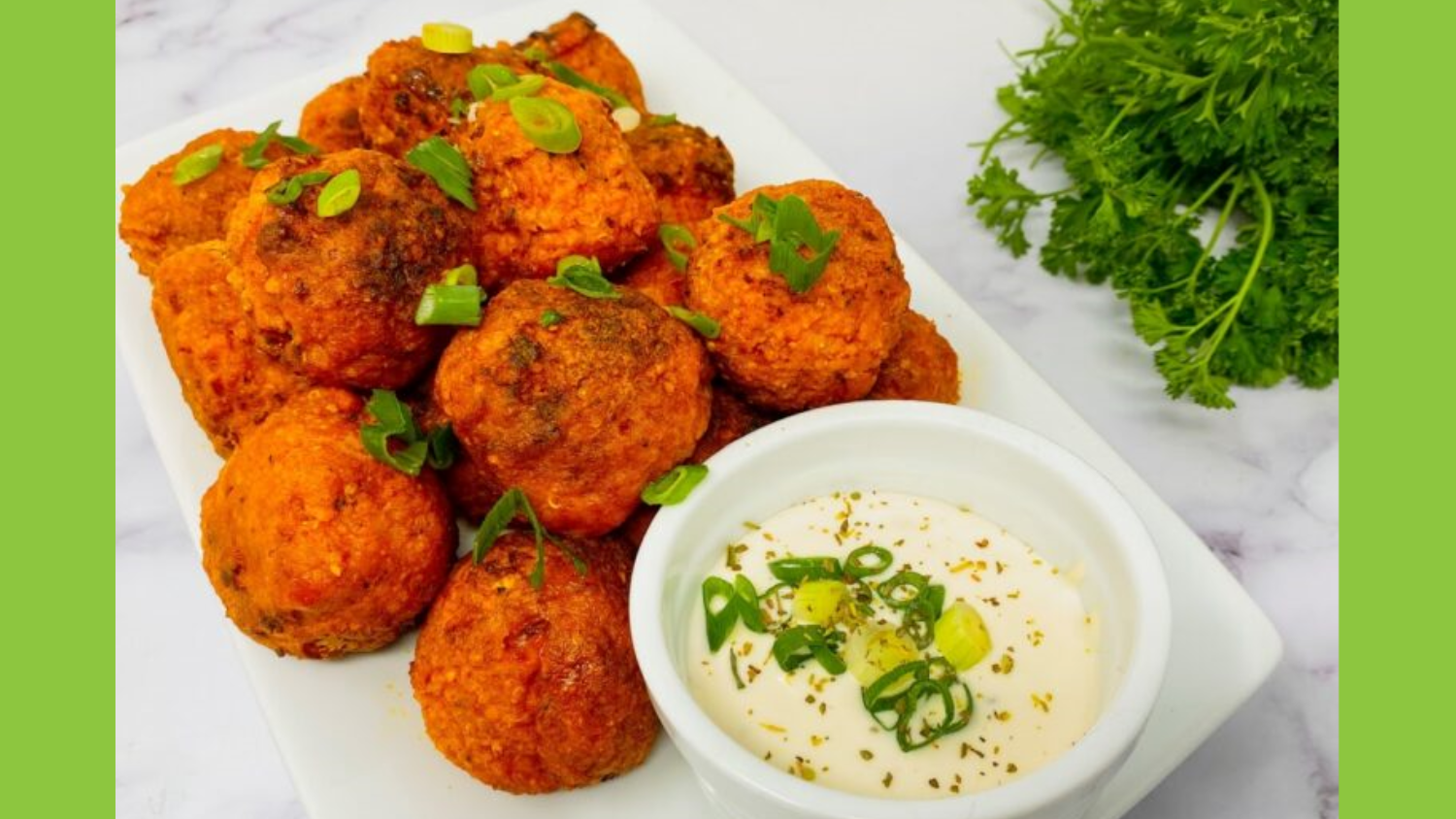 Image for Cook Along @ Home – Buffalo Balls and Vegan Ranch