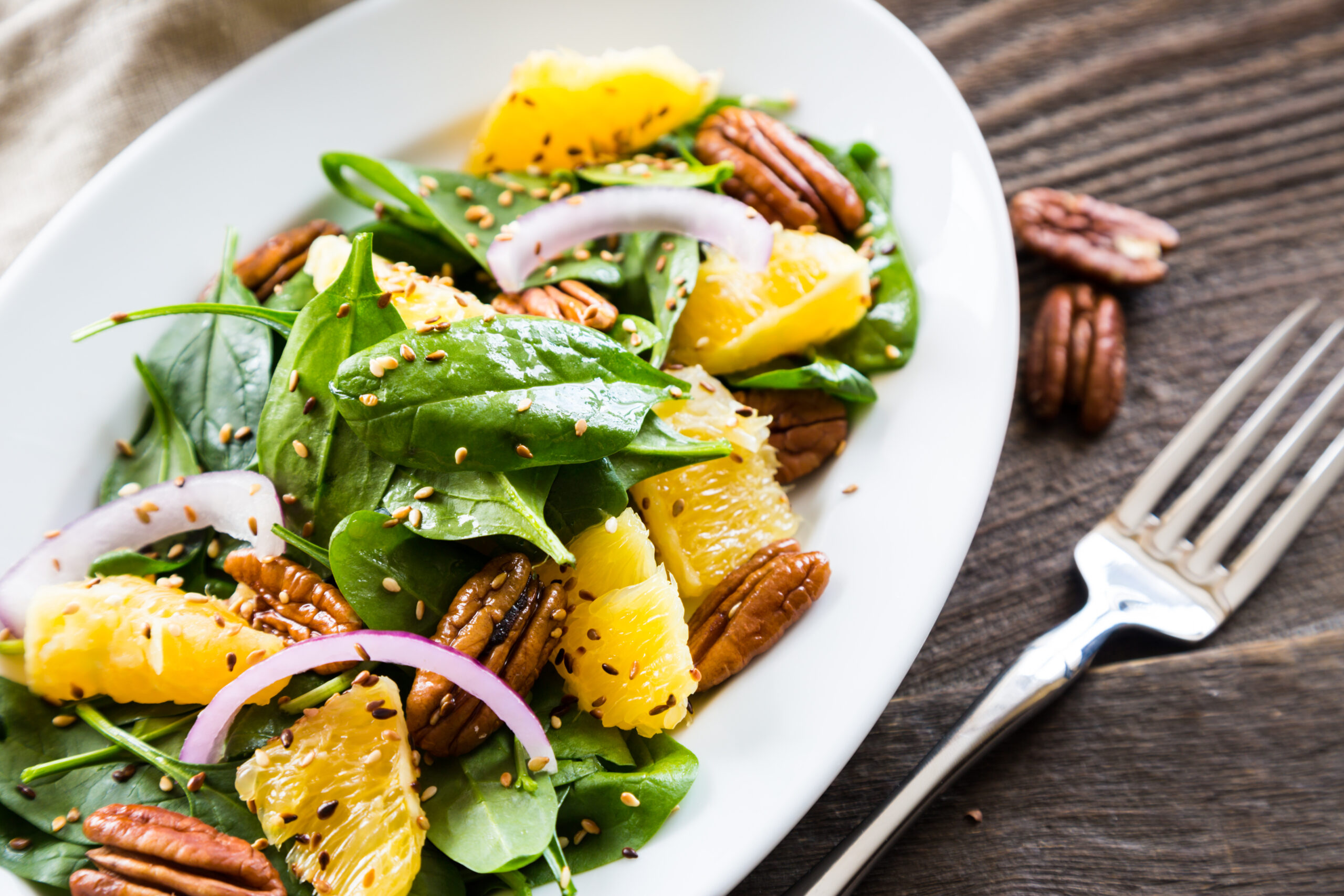 Image for Spinach Salad with Mandarins & Pecans