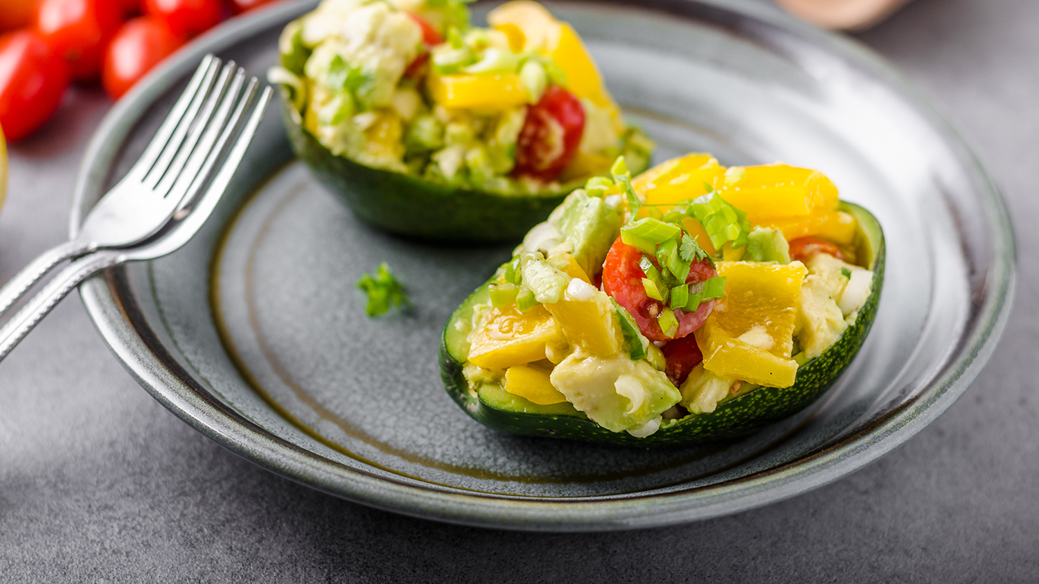 Image for Grilled Stuffed Avocados with Black Bean Salsa